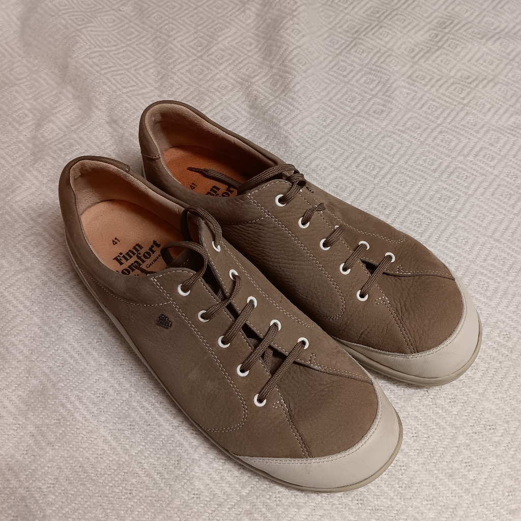 Finn Comfort Tan Leather Shoes